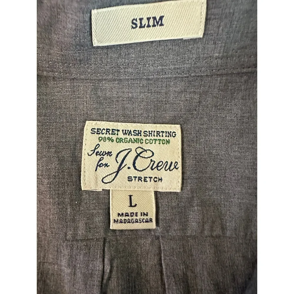J.Crew Button Up Men's Large‎ Slim Fit Stretch NWT